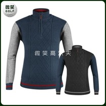 Special 2020 winter Korean golf suit mens half chain contrast color windproof sweater GOLF