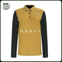 Korea Special Price 2022 Spring New Collar Logo Golf Suit Lady Sports Long Sleeve T-shirt GOLF