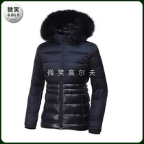 South Korea WANGL* special price 2021 winter gross collar with cap goose down golf suit lady down jacket GOLF