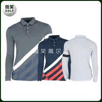 Special offer 2021 spring new Korean golf suit mens slash line sports long-sleeved T-shirt GOLF