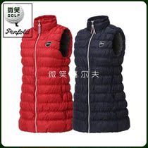 Special 2020 winter new Korean golf suit WOMENs pleated stand-up collar down vest GOLF waistcoat