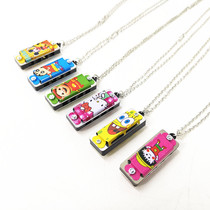 Can play song childrens musical instrument mini necklace 4 Hole 8 tone small harmonica student holiday gift pendant pendant