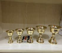 Brass thickened butter lamp holder brass lamp (diameter 6cm * 8cm)