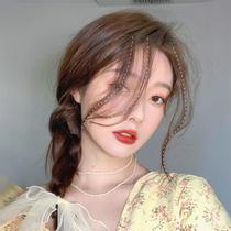 Eight-character bangs wig wig female natural forehead replacement French fake bangs in hairline Net red patch