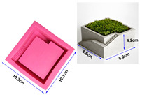 Square staircase cement flowerpot mould DIY Nordic Cement flowerpot silicone mould thickened corrosion resistant and durable