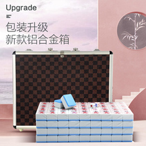 Mahjong hand rub home 40mm42 large 144 Sichuan Sparrow card first class travel mahjong dormitory