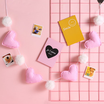Cute love pendant pink girl heart ins princess bedroom room decoration dormitory bedroom wall decoration