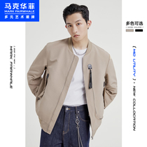 Marc Waf Tarot 2021 autumn new multi-pocket split baseball loose mens jacket trend coat