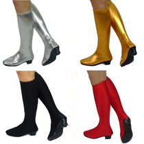 Elastic high-barrel square dance boots Ethnic minority Mongolian shoes Tibetan dance shoes Womens dance stage performance boots