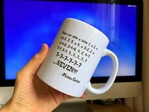 Old friends around Monica“777777”mug cup can be customized