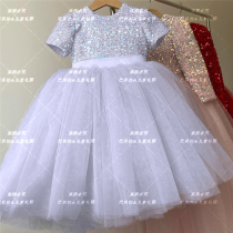 Girl dress Princess dress high-end childrens piano performance evening dress flower girl wedding little girl birthday summer