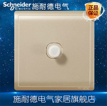 Schneider switch Fengshang series intoxicating gold broadband TV socket Champagne gold