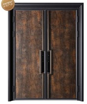 Iron strong Ingona cast aluminum door Villa double open door Aluminum alloy anti-theft explosion-proof safety door YKN-8201