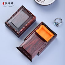 Big red sour branch jewelry box mahogany box storage box hand string box jewelry box mahogany small box earrings ring storage
