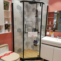 Imperial sanitary ware custom black masonry shower room household 304 stainless steel integral partition bathroom glass