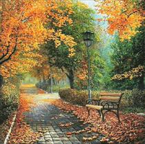 11773 Scenic Park Bench 550-548-151 Cross-stitch electronic drawing redrawing source file XSD
