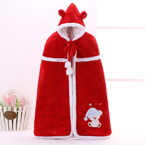 Baby cloak cloak autumn and winter thickened newborn young children male and female baby out clothing shawl coat warm