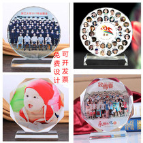 Crystal photo Group photo Set the stage for senior high school graduation season to send classmate party Ten-year-old gift kindergarten souvenir