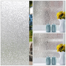 3D three-dimensional glue-free electrostatic glass film bathroom frosted patch balcony anti-ultraviolet shading window flower water droplets