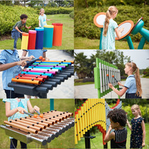  Outdoor percussion Kindergarten childrens percussion megaphone toy Park scenic area outdoor hand drum