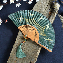 Ancient style fan folding fan Womens Hanfu Chinese style elegant and versatile style Send friends birthday gifts
