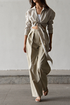 kendall the same lgor version cotton wide leg pants suit pants women row the new