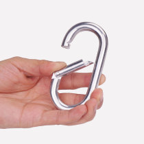 Outdoor multifunction climbing buckle U-shaped runway type iron chain quick connection ring load bearing iron galvanized dog chain hanging buckle