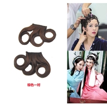 Xiaoqing sideburns bangs Green snake hair ornaments bangs 3 flowers How beautiful COS stage performance film and television drama props wig