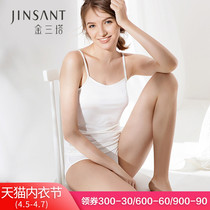 Gold Triple Tata 100% Mulberry Silk Soft Glutinous Comfort Genuine Silk Elastic Base Pendant With Jersey Woman Hitting Bottom Loose Short Vest