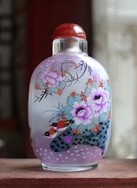 Chinese characteristic internal painting snuff bottle Purple Rhyme Flower and Bird