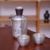 Pure tin - alcohol wine pot set Master of Arts and craft art master Li Zussen pure tin in Yunnan