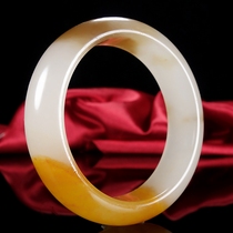 Collection class three colors yellow 57 inner diameter Longling Landing Material Town of the Till jade bracelet hz00416