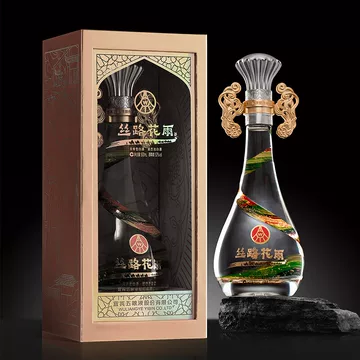 中国白酒 五粮液 絲路花雨 500ml 度数52% 丝路花雨浓香白酒整箱-丝路花雨浓香白酒整箱促销价格、丝路花雨浓香