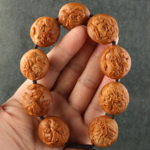 2 4x2 6cm (biking bifacial octover Rohan) Chen Ren Wah works olive nuclear sculpted three flowers old oil core