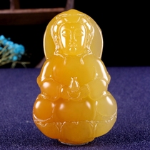 Closing store deficit with missing Guanyin Bodhisattva full of yellow and old material < bath world > pendant hz00835