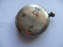 Three open Hendali silver antique small bosom case