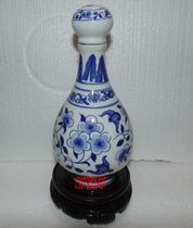Jingdezhen ceramic wine bottle blue and white 1kg wine bottle wine jar wholesale collection custom-made