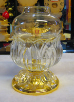 Buddha Hall supplies oil lamp Butter Lamp Lamp Crystal adjustable windproof lotus lamp