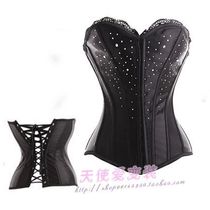 European court black corset body dressing dress bride dress corset underwear belly body chest rest