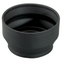 Rubber 62mm metal interface telescopic three-use hood