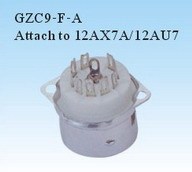 Nine-foot aluminum cover electronic tube seat GZC9-F-A porcelain nine-foot tube seat with inner cover