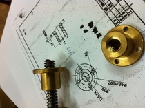 Trapezoid nut T16 tooth pitch 4MM non-standard screw can also be used for drawing processing