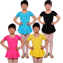 2020 new dance clothing childrens womens half-sleeve gymnastics dress dance one-piece dress practice skirt