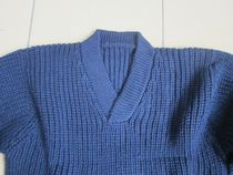 Stock Blue 59 Aviator Sweater Pants Pure Wool Sweater Suit