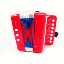 -Childrens small accordion early education Childrens accordion diatonic scale 2 bass 7 keys Red