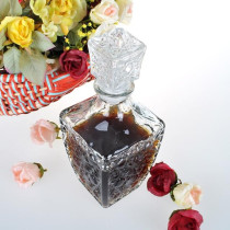 250ML small square diamond glass wine bottle small wine bottle bottle wine bottle glass self-brewing mixed bottle