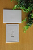 5 inch rectangular oval mechanism high white clay extra white glazed tombstone porcelain plate (actually not)