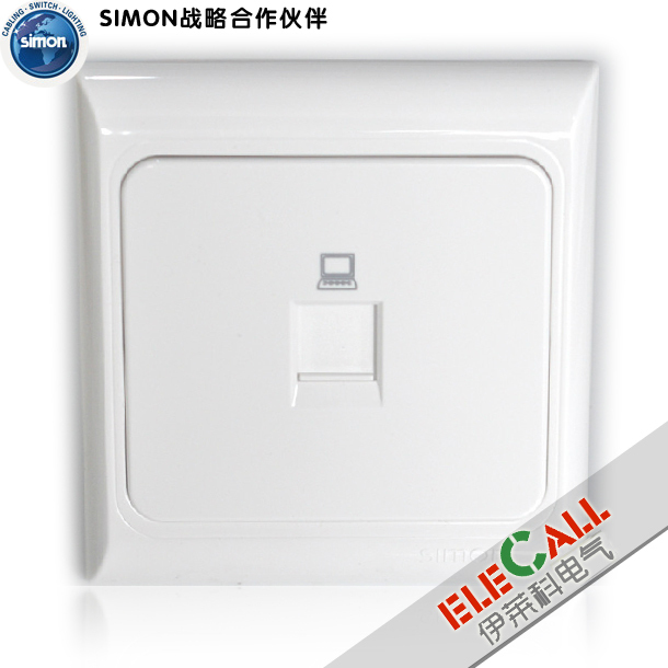 Simon Switch Euro 61 Series One-digit Information Socket J60591S Single-digit