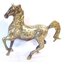 Pakistan handicrafts direct sales Pakistan bronze bronze sculpture animal 20-inch lucky horse high-end gifts
