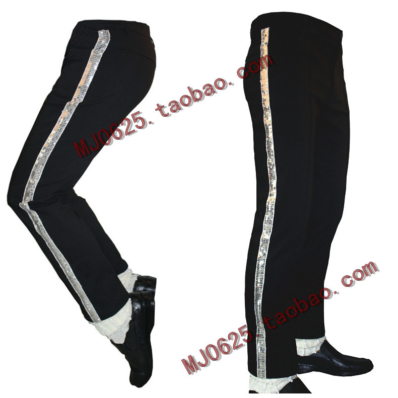 MJ Michael Jackson (Michael Jackson) Billy Gold and Silver Side Elastic Pants